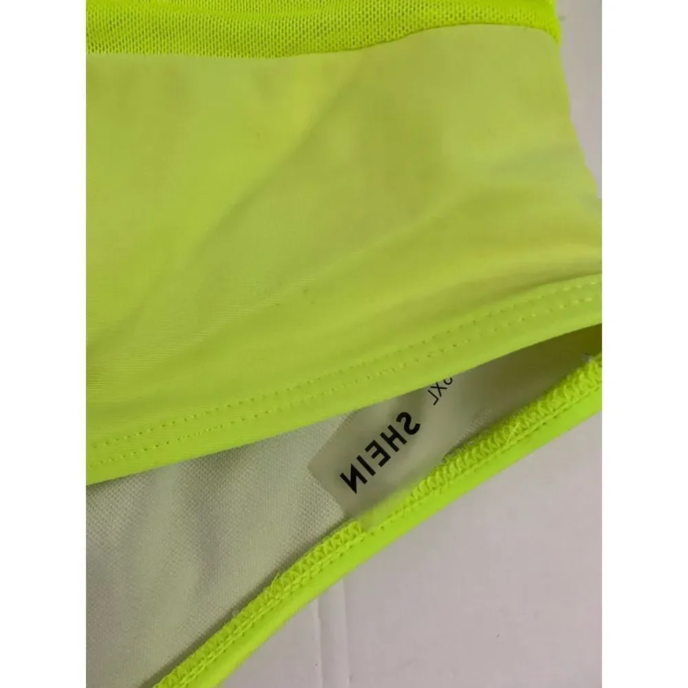 Neon Green Plus Size Bikini Bottoms